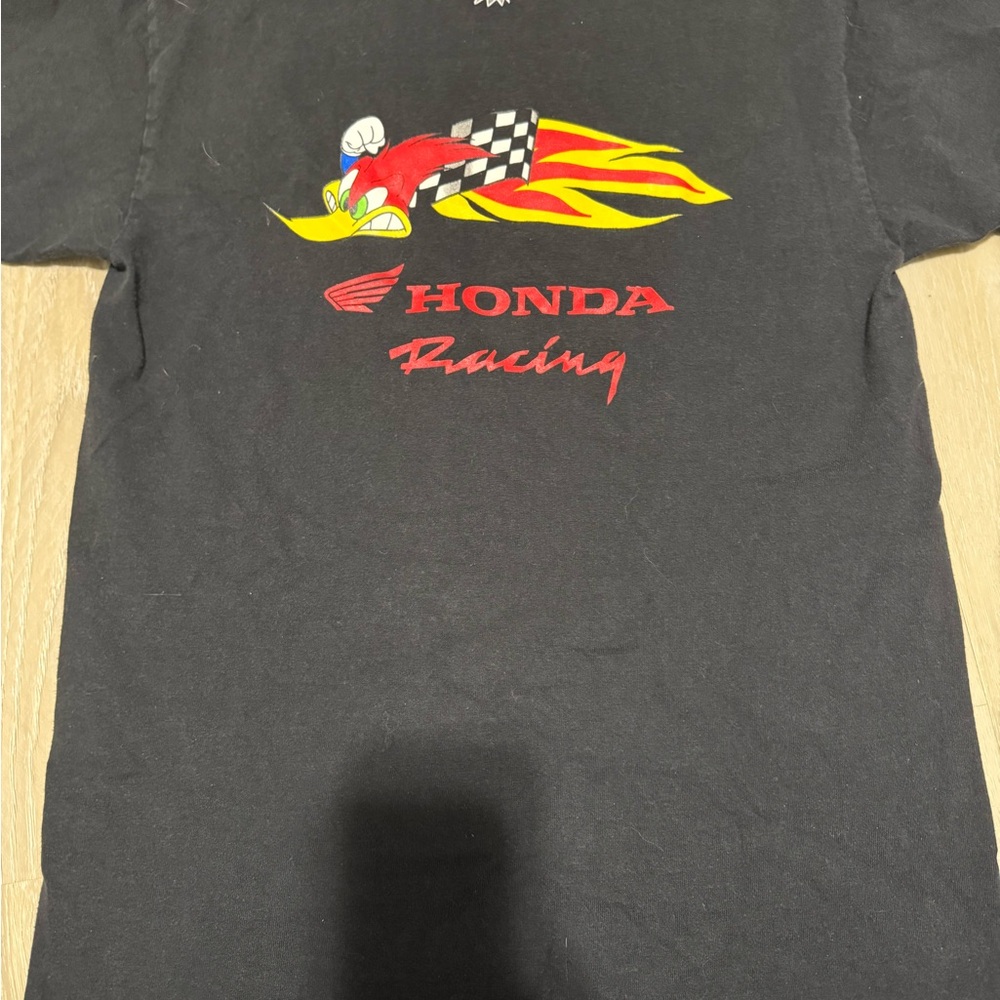 Vintage woody woodpecker shirt Honda racing